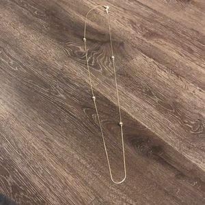 Silver long BR necklace